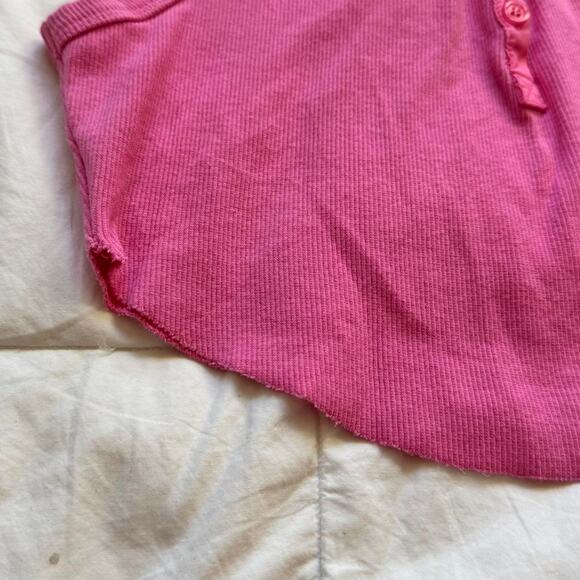 day + moon sz small Pink ribbed cropped tank top summer basics - Picture 3 of 7